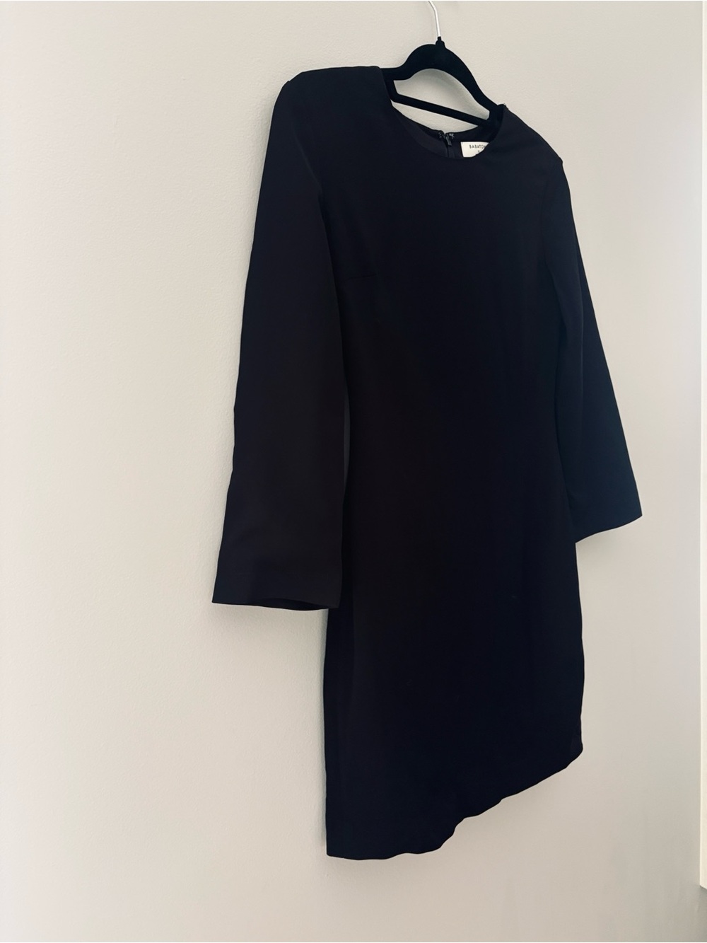 Babaton Black Long Sleeve Sheath Dress | Lined | Minimalist Chic | Size 0 - Picture 2 of 8